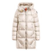 Parajumpers Lång Huva Pufferjacka Beige, Dam