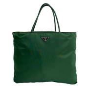 Prada Vintage Pre-owned Canvas prada-vskor Green, Dam