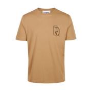 Iceberg Tryckt broderad T-shirt Brown, Herr