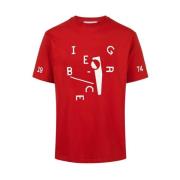 Iceberg Vitruvian Garfield Print T-shirt Red, Herr