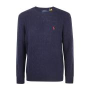 Ralph Lauren Navy Crew Neck Pullover Sweater Blue, Herr