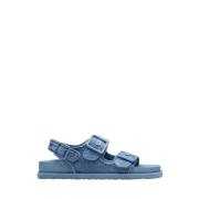 Birkenstock Stone Washed Denim Sandaler Blue, Herr