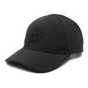 C.p. Company Svart Baseballkeps med Broderad Logotyp Black, Herr