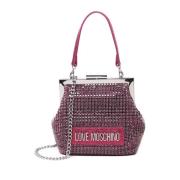 Love Moschino Stilren Retro Myntväska Axelväska Pink, Dam