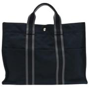 Hermès Vintage Pre-owned Canvas totevskor Black, Dam