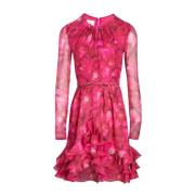 Giambattista Valli Silke Fuchsia Print Klänning Pink, Dam