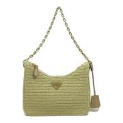 Prada Vintage Pre-owned Raffia prada-vskor Green, Dam