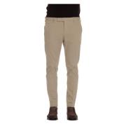 PT Torino Slim Fit Dragkedja Byxor Beige, Herr