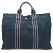 Hermès Vintage Pre-owned Canvas totevskor Blue, Dam