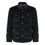 Woolrich Quiltad Snap Jacka Bomull Vadderad Stil Blue, Herr