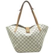 Louis Vuitton Vintage Pre-owned Tyg totevskor White, Dam