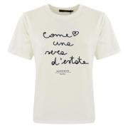 Max Mara Weekend Bomull Jersey Kortärmad T-shirt White, Dam