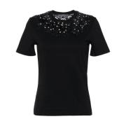 Ermanno Scervino Avslappnad Bomull T-shirt Black, Dam