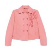 Ermanno Scervino Stilig Jacka med Unik Design Pink, Dam