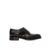 Santoni Klassiska Derby Skor Black, Herr