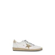 Golden Goose Vita Lädersneakers med Gyllene Stjärna White, Dam