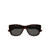 Saint Laurent Fyrkantiga Acetat Solglasögon i Brun Sköldpadda Brown, U...