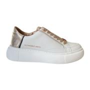 Alexander Smith Eco-Greenwich Läder Sneaker Vit Guld White, Dam