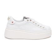 Gio+ Vita Lädersneakers med Juvel Detaljer White, Dam