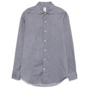 Finamore Tokyo Skjorta Antracitgrå Flanell Gray, Herr