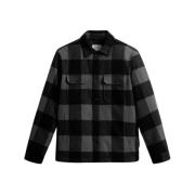 Woolrich Alaskan Wool Check Overshirt Charcoal Buffalo Multicolor, Her...