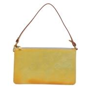 Louis Vuitton Vintage Pre-owned Laeder kuvertvskor Yellow, Dam