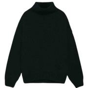 Anine Bing Chunky Turtle Neck Sweater Black, Dam