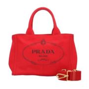 Prada Vintage Pre-owned Canvas prada-vskor Red, Dam