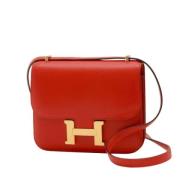 Hermès Vintage Pre-owned Tyg axelremsvskor Red, Dam