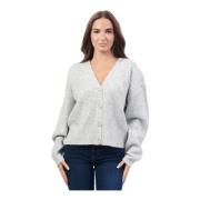 Guess Paljett Cardigan med bred halsringning Gray, Dam