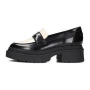 Guess Svarta Loafers med Guldlogga Black, Dam