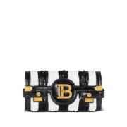 Balmain Kalv Pailles Svart Vit Baguette Black, Dam