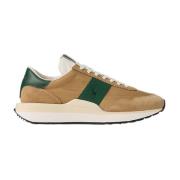 Polo Ralph Lauren Beige Sportiga Läder Sneakers Beige, Herr