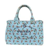 Prada Vintage Pre-owned Canvas prada-vskor Blue, Dam