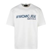 Moncler Logotyp T-shirt med gummerat tryck White, Herr