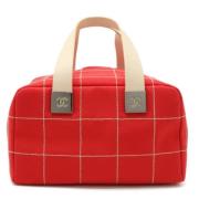 Chanel Vintage Pre-owned Canvas chanel-vskor Red, Dam