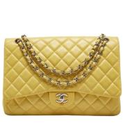 Chanel Vintage Pre-owned Laeder chanel-vskor Yellow, Dam