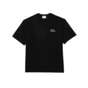 Lacoste Svart Krokodil Oversized T-shirt Black, Herr