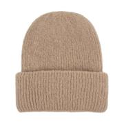 Msgm Brun Stickad Beanie Mössa Brown, Dam