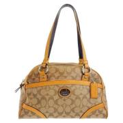 Coach Pre-owned Pre-owned Canvas handvskor Beige, Dam