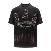 Represent Thoroughbred Print Bomull Crew-Neck T-Shirt Black, Herr