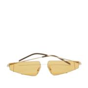 Fendi Vintage Pre-owned Acetat solglasgon Yellow, Dam