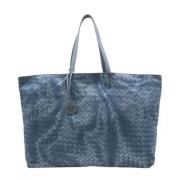 Bottega Veneta Vintage Pre-owned Tyg totevskor Blue, Dam