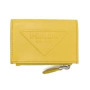 Prada Vintage Pre-owned Laeder plnbcker Yellow, Dam