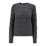 Isabel Marant Étoile Broderad Alpacka Blandningströja Gray, Dam