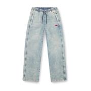 Diesel Track Denim Joggers med Genderless Attitude Blue, Herr