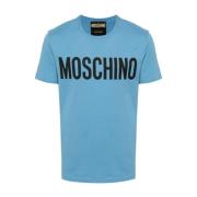 Moschino Blå Logo Print Crew Neck T-shirt Blue, Herr