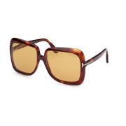 Tom Ford Lorelai Acetat Solglasögon för Kvinnor Brown, Dam