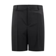 Valentino Bermuda Shorts i Virgin Wool Black, Herr