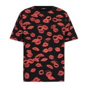 Balmain T-shirt med tryck Black, Herr